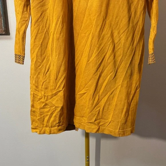 Antthony Mustard Knit cardigan with matching skirt NWT L - Picture 7 of 15